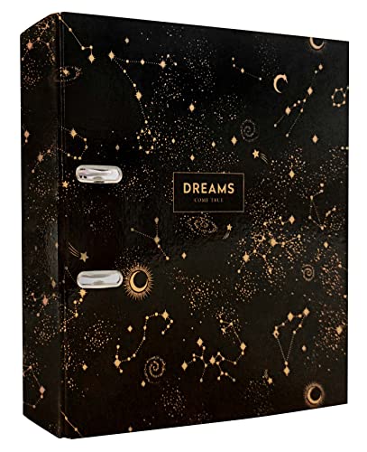 Interdruk DIN A4 75 mm Breit - Metallic Hochwertiges Design - Dreams Black von Interdruk