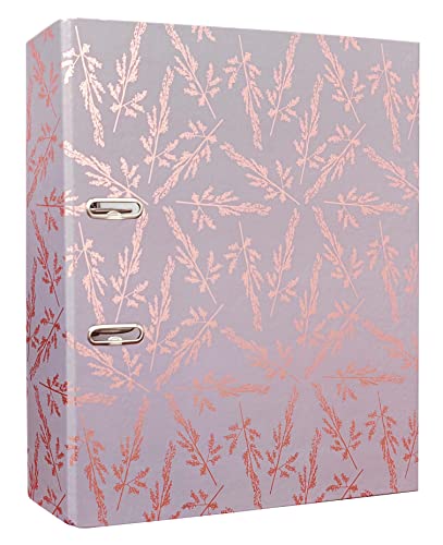 Interdruk DIN A4 75 mm Breit - Metallic Hochwertiges Design - Roségold Blumen von Interdruk