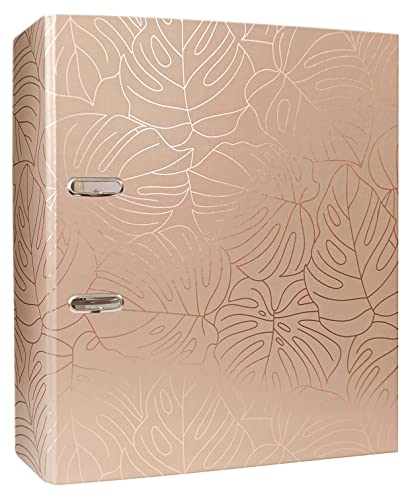Interdruk DIN A4 75 mm Breit - Metallic Hochwertiges Design - Roségold Monstera von Interdruk