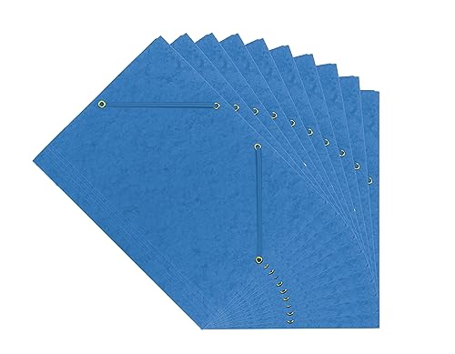 Interdruk - Eckspanner A4 Farbig - Pressboard-Ordner - Presspan Ordnungsmappe mit Gummiband - Blau - 10-er Pack Interdruk - Eckspanner A4 Farbig - Pressboard-Ordner - Presspan Ordnungsmappe mit Gummiband - Blau - 10-er Pack von Interdruk