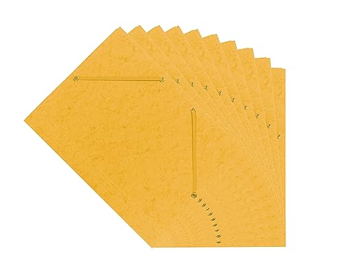 Interdruk - Eckspanner A4 Farbig - Pressboard-Ordner - Presspan Ordnungsmappe mit Gummiband - Gelb - 10-er Pack Interdruk - Eckspanner A4 Farbig - Pressboard-Ordner - Presspan Ordnungsmappe mit Gummiband - Gelb - 10-er Pack von Interdruk