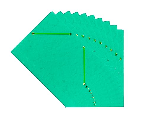 Interdruk - Eckspanner A4 Farbig - Pressboard-Ordner - Presspan Ordnungsmappe mit Gummiband - Grün - 10-er Pack Interdruk - Eckspanner A4 Farbig - Pressboard-Ordner - Presspan Ordnungsmappe mit Gummiband - Grün - 10-er Pack von Interdruk