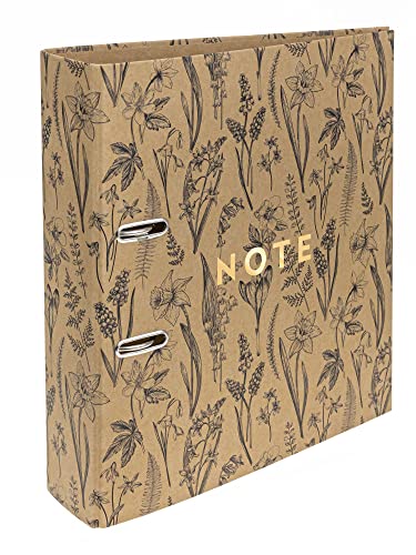 Interdruk Lever Arch File A4 75 mm - Natural Brown Kraft - Botanique von Interdruk