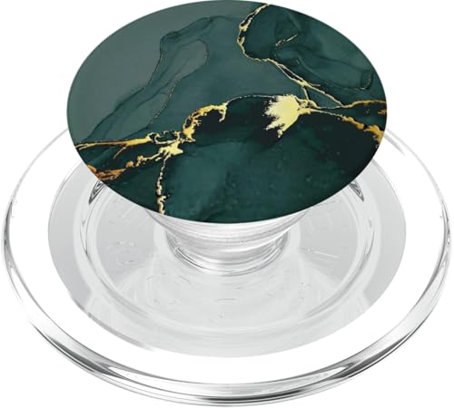 Elegantes Jade Tiefgrünes Natur-Marmor-Muster PopSockets PopGrip für MagSafe von InterestingMarblePop