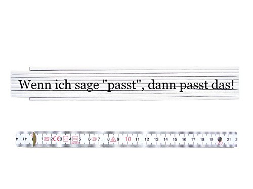 ZOLLSTOCK Spruch WENN ICH SAGE PASST DANN PASST DAS Geschenk Metermaß Meterstab ZOLLSTOCK Spruch WENN ICH SAGE PASST DANN PASST DAS Geschenk Metermaß Meterstab von Interluxe