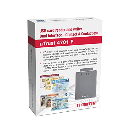 uTrust 4701 F INTERNAVIGARE - Dual-Interface RFID/NFC und Kontakte Kartenleser - Elektronische CIE (alle Versionen), TS-CNS-Gesundheitskarte, digitale Signatur von Internavigare
