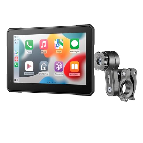 INTERPHONE - SYNC70E Display 7 Pollici Moto Carplay - Android - Attacco a Manubrio Tondo Incluso, Schermo Touch - Impermeabile - SD card, Fissaggio Quiklox - Alimentazione 12V DC o USBC INTERPHONE - SYNC70E Display 7 Pollici Moto Carplay - Android - Attacco a Manubrio Tondo Incluso, Schermo Touch - Impermeabile - SD card, Fissaggio Quiklox - Alimentazione 12V DC o USBC von Interphone