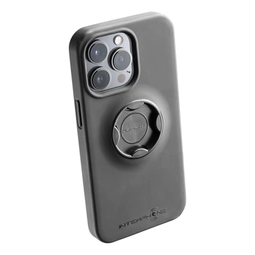INTERPHONE - Spezielle iPhone 13 PRO-Hülle für Quiklox-Lenker oder Spiegelvorbauten - QUIKLOX Modular System - Motorrad Handyhalter - Schnellverschlusshaken von Interphone