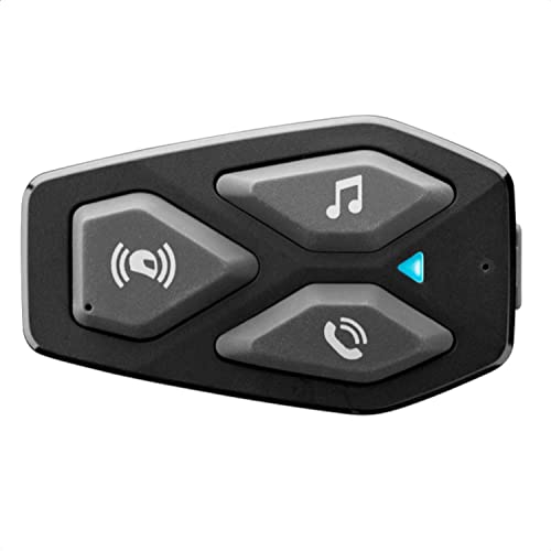 INTERPHONE UCOM3 - Einzelpack - Bluetooth 5.1 Motorrad-Helm-Gegensprechanlage, 40-mm-HD-Kopfhörer, Motorrad-Motorradnutzung, Entfernung 500 m, Akkulaufzeit 10 Stunden, Musik, GPS, wasserdicht IP67 von Interphone