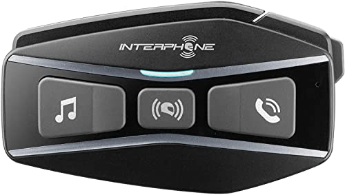 Interphone Cellularline INTERPHOUCOM16 | Single | Intercom Mesh 2.0 and Bluetooth 5.0 Technology, Group Use 24 Pilots, Distance 1.6Km, Autonomy Up to 15 Hours, Mp3, GPS, Waterproof IP67 von Interphone