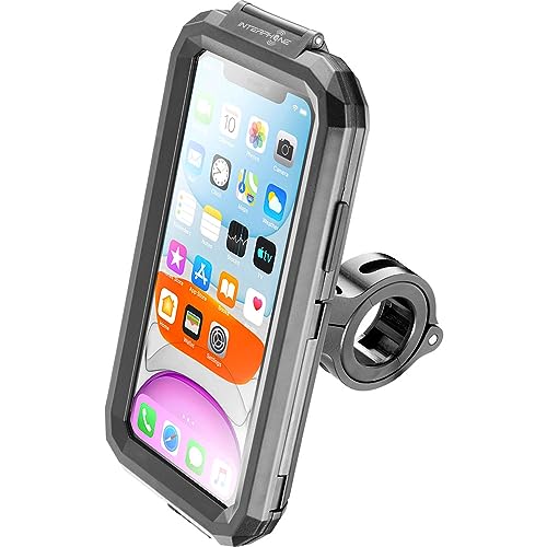 Interphone Cellularline SMIPHONE11 | Motorrad Lenker Handy Halterung Mit 360° Drehen Kompatibel für iPhone 11 - wasserdichte IPX4 - Stoßfestes und vibrationsfreies Silikon-Interieur - Touch-Screen Interphone Cellularline SMIPHONE11 | Motorrad Lenker Handy Halterung Mit 360° Drehen Kompatibel für iPhone 11 - wasserdichte IPX4 - Stoßfestes und vibrationsfreies Silikon-Interieur - Touch-Screen von Interphone