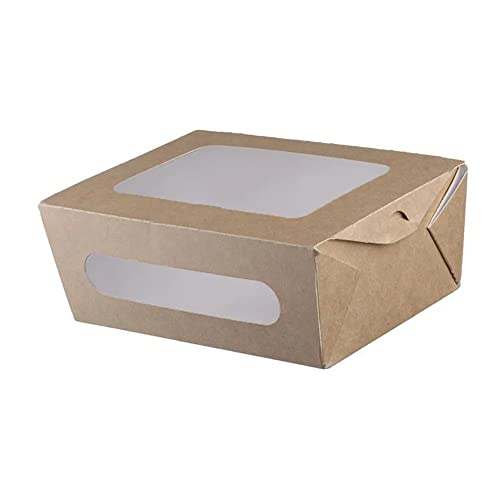 Intertan QDW2000 Kraftpapier Rechteckig Behälter mit Doppeltem rPET Fenster, Naturfarbe, 2000ml Kapazität, 20.4cm Länge, 14.2cm Breite, 7.4cm Höhe, 50 Stück Intertan QDW2000 Kraftpapier Rechteckig Behälter mit Doppeltem rPET Fenster, Naturfarbe, 2000ml Kapazität, 20.4cm Länge, 14.2cm Breite, 7.4cm Höhe, 50 Stück von Intertan -1922-