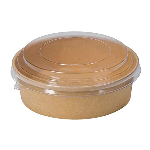 Intertan QK1100 rPET Deckel für 1100ml Runden Kraftpapier Salatbechern, Transparent, 165mm Durchmesser, 50 Stück Intertan QK1100 rPET Deckel für 1100ml Runden Kraftpapier Salatbechern, Transparent, 165mm Durchmesser, 50 Stück von Intertan -1922-
