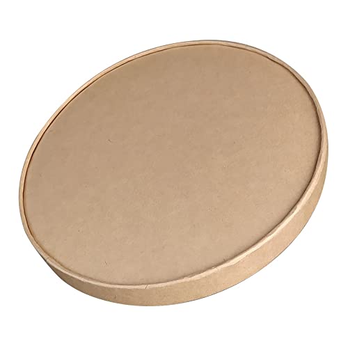 Intertan QKP1100 Kraftpapier Deckel für 1100ml Runden Foodbox, Naturfarbe, 165mm Durchmesser, 50 Stück von Intertan -1922-