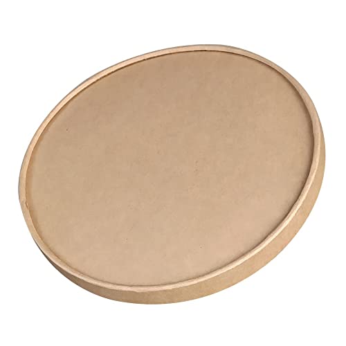 Intertan QKP500750 Kraftpapier Deckel für 500ml-750ml Runden Foodbox, Naturfarbe, 150mm Durchmesser, 50 Stück von Intertan -1922-
