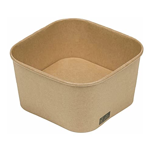 Intertan QKSB1410 Kraftpapier Quadratischer Lebensmittelbehälter, 1410ml Kapazität, 50 Stück Intertan QKSB1410 Kraftpapier Quadratischer Lebensmittelbehälter, 1410ml Kapazität, 50 Stück von Intertan -1922-