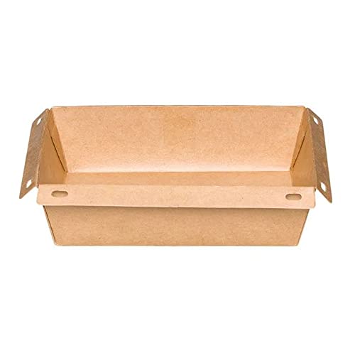 Intertan QS1000 Kraftpapier Rechteckig Foodbox mit PET Safelock-Deckelsatz, 1000ml Kapazität, 20cm Länge, 14cm Breite, 6cm Höhe, 50 Stück von Intertan -1922-