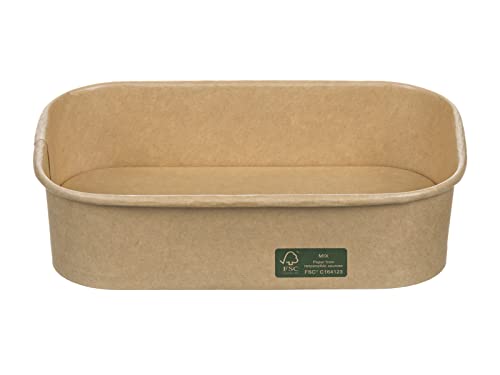 Intertan QWRKB500 Kraftpapier Foodbox, 500ml Kapazität, 17.3cm Länge, 12.3cm Breite, 4.1cm Höhe, 50 Stück von Intertan -1922-