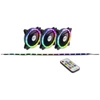 Inter-Tech Argus RGB-Fan Set RS04 mit Fernbedienung, 3x 120mm Lüfter, RGB Leiste von Intertech