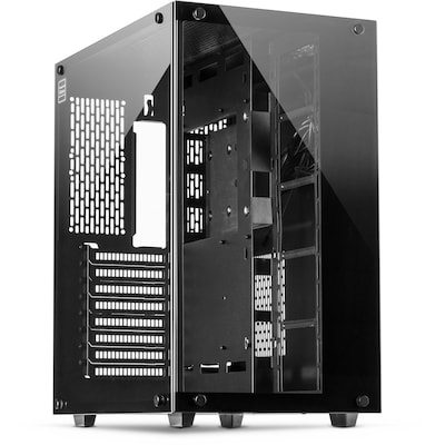 Inter-Tech C-701 Panorama ATX Gehäuse, Tempered Glass, Schwarz von Inter-Tech