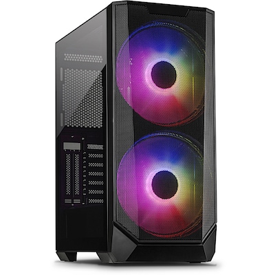 Inter-Tech IT-3503 Airstream ATX RGB Gaming Gehäuse, Tempered Glass, Schwarz von Inter-Tech