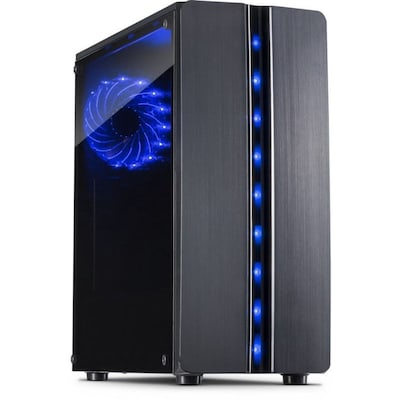 Inter-Tech Thunder Midi Tower ATX Gaming Gehäuse Seitenfenster von Inter-Tech