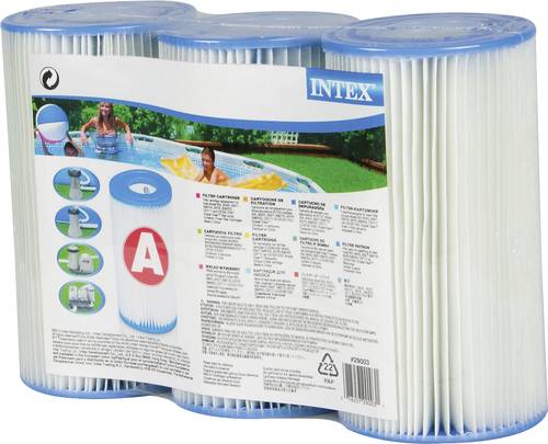 Intex 29003 Filterkartusche Typ A, 3er Blau, Weiß von Intex