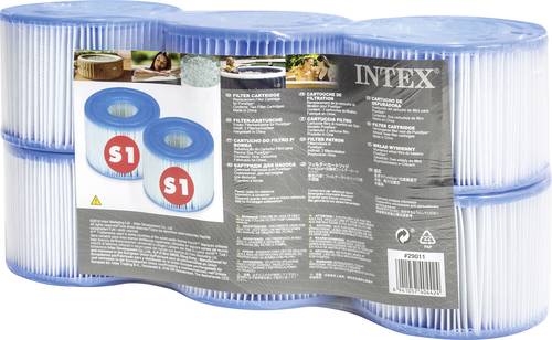 Intex 29011 PureSPA Filterkartusche Typ S1, 6er Blau, Weiß von Intex