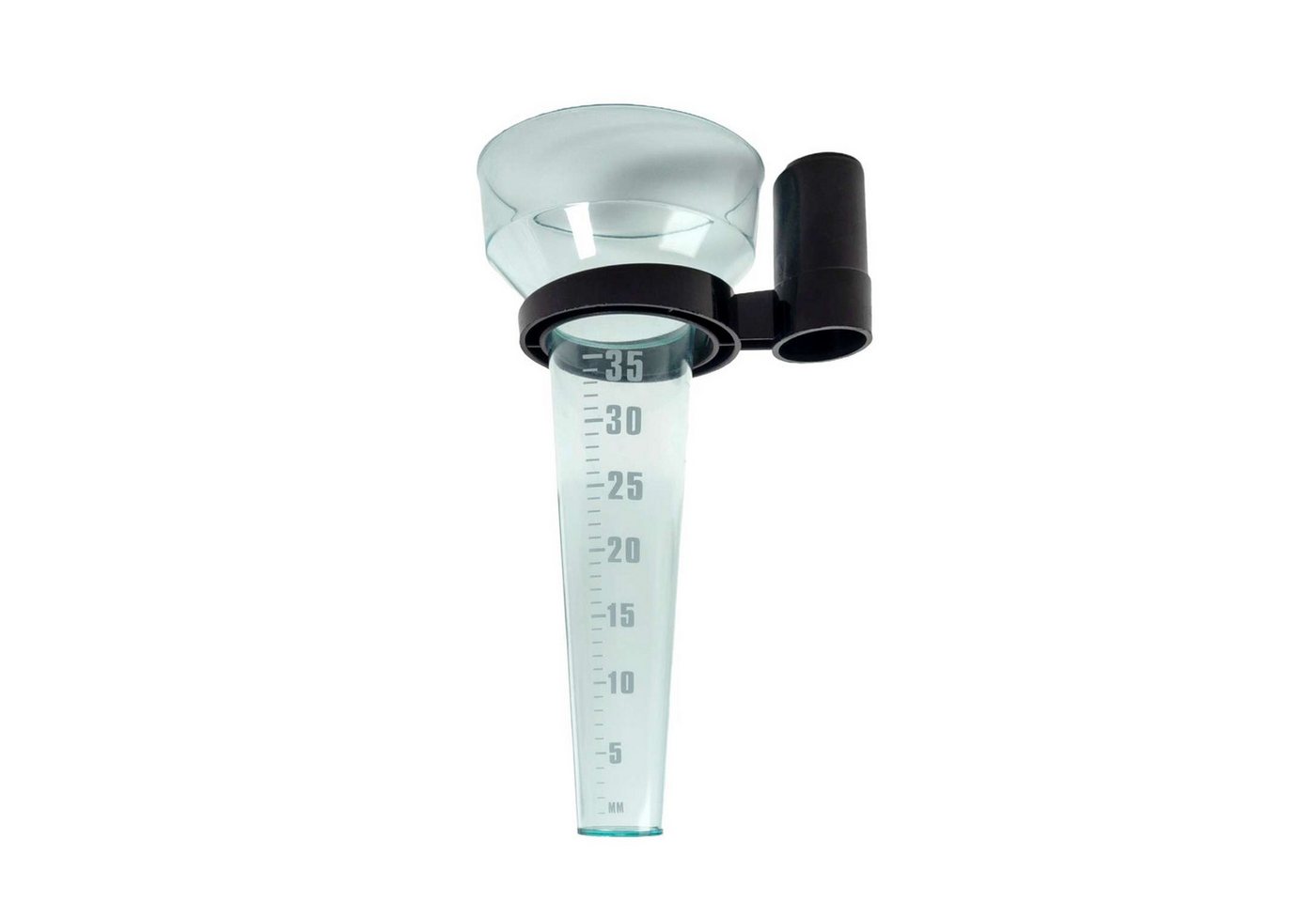 Intirilife Regenmesser (Niederschlagsmesser Transparent mit Halter 35 mm/m² Regenmessgerät) von Intirilife