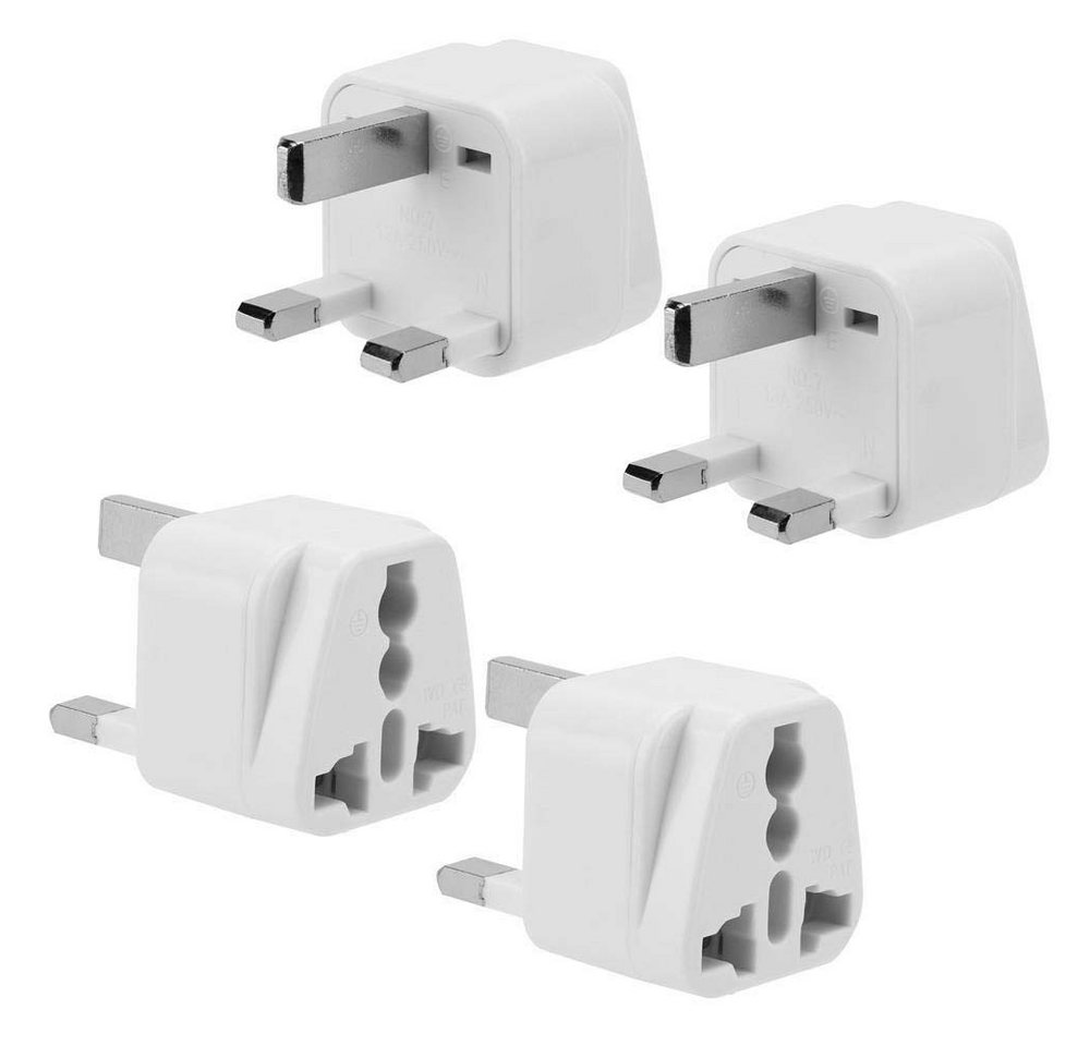 Intirilife Stromadapter, 4x Steckdosen Adapter in SCHWARZ von Intirilife