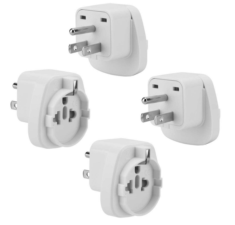 Intirilife Stromadapter, 4x Steckdosen Adapter in WEISS von Intirilife