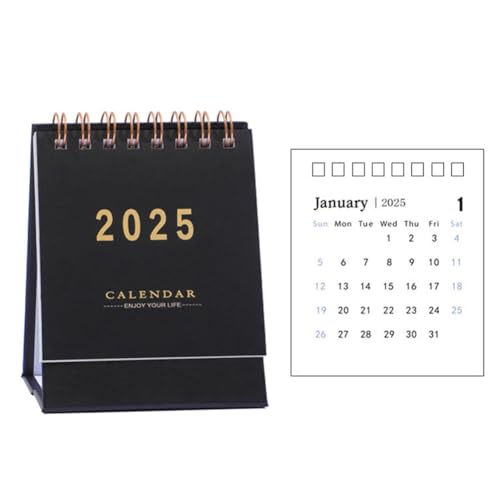 2025 Englische Version Gold gestempelt Mini Tischkalender Tragbarer kleiner Kalender geeignet für Familien, Studenten und Geschäfte 2025 Englische Version Gold gestempelt Mini Tischkalender Tragbarer kleiner Kalender geeignet für Familien, Studenten und Geschäfte von Introti