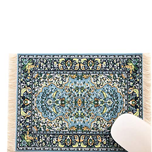 Inusitus Teppich Mauspad - Büro Zubehör - Orientalischer Mini Teppich Computer Zubehör (Blau) von Inusitus
