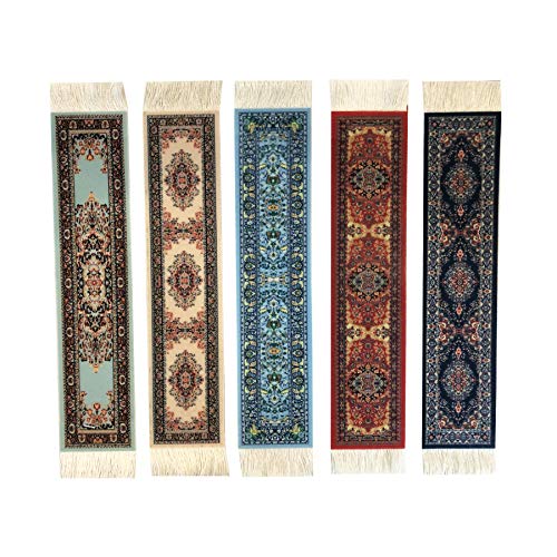 Set mit 5 Teppich-Lesezeichen, bunte Teppich-Lesezeichen zum Lesen, Miniatur-Design, orientalisches Design, Bürozubehör Set mit 5 Teppich-Lesezeichen, bunte Teppich-Lesezeichen zum Lesen, Miniatur-Design, orientalisches Design, Bürozubehör von Inusitus