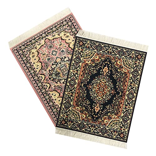 Inusitus Turkischer Stil Mauspad Set, 2 Stück, Mikrofaser Polyester, Gummi, Vibrant Colors, 25,4 x 17,8 cm von Inusitus