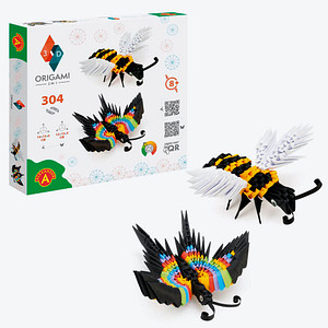 invento Bastelset Origami 3D Biene und Schmetterling mehrfarbig von Invento