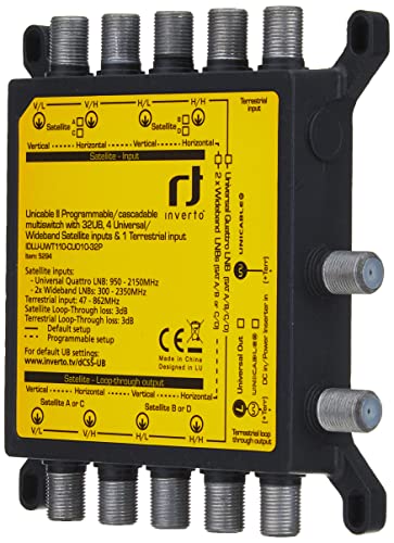 Inverto 5294 IDLU-UWT110-CUO1O-32PP Unicable 2 Multischalter schwarz Inverto 5294 IDLU-UWT110-CUO1O-32PP Unicable 2 Multischalter schwarz von Inverto