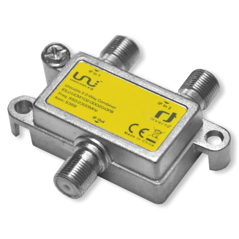 Inverto Unicable II 2-Wege Combiner, 950-2300MHz - IDLU-UCM1O2-OOO2O-OPD von Inverto