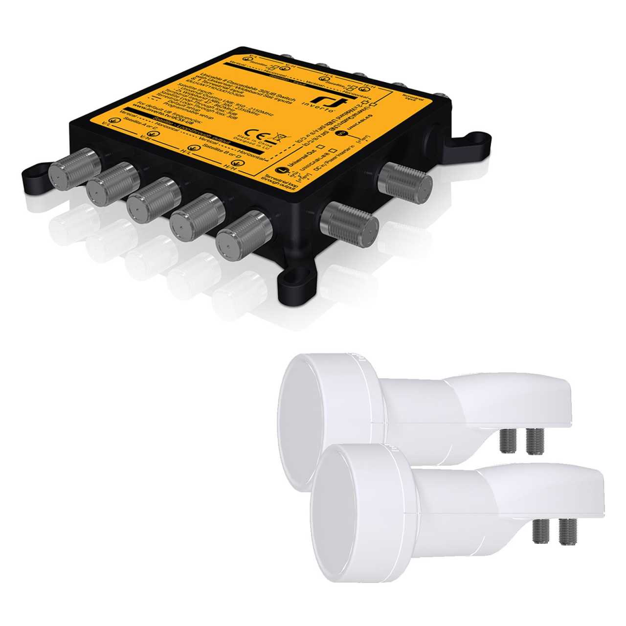 Inverto Unicable II IDLU-UWT110-CUO1O-32P 5/32 Multischalter + 2x Wideband LNBs Inverto Unicable II IDLU-UWT110-CUO1O-32P 5/32 Multischalter + 2x Wideband LNBs von Inverto