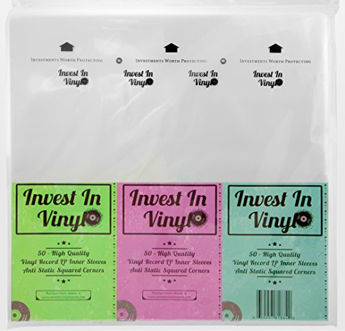 Invest In Vinyl 50 LP Innenhüllen, antistatisch, quadratisch, 33 U/min, 30,5 cm, bieten Ihrer LP-Sammlung den richtigen Schutz von Invest In Vinyl