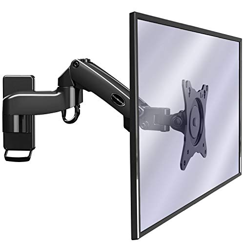 Invision Wandhalterung für PC und TV – Monitore von 17 bis 27 Zoll – ergonomischer Arm verstellbar mit Neigung und Drehgelenk – VESA 75 x 75 mm und 100 x 100 mm – Gewicht von 2 kg bis 7 kg [MX250] von Invision