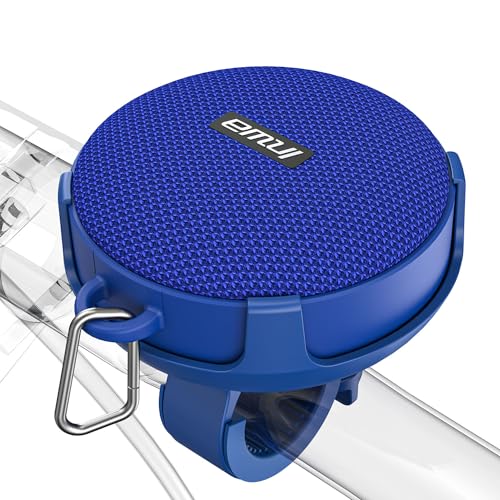 Inwa Bluetooth Fahrrad Lautsprecher Tragbarer, 5w8H IPX7 Ausgestattet Fahrradständer, Karabinerhaken, Eingebautes Mikrofon, TF-Kartenmodus(Blau) von Inwa