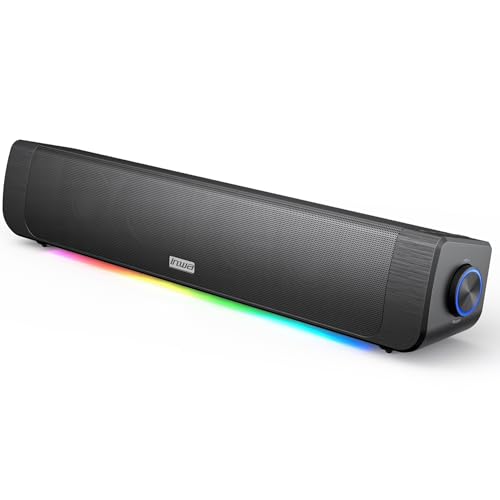Inwa Computer-Lautsprecher, Soundbar für PC, Kabel- und Batteriebetrieben, kabellose Soundbar mit integrierter FM-Radio-Funktion, unterstützt Bluetooth/Eingang 3,5 mm/USB Drive Flash Inwa Computer-Lautsprecher, Soundbar für PC, Kabel- und Batteriebetrieben, kabellose Soundbar mit integrierter FM-Radio-Funktion, unterstützt Bluetooth/Eingang 3,5 mm/USB Drive Flash von Inwa