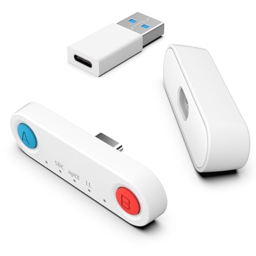 PS5 aptX Low Latency Bluetooth Audio Adapter, Inwa Wireless Bluetooth AudioTransmitter Dongle, USB C/USB, für 2 Kopfhörern, für PS4/5, Switch, PC von Inwa