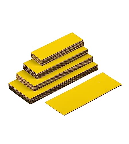 Inwell - Magnetetiketten in Farbe Gelb | 30 mm | Länge 100 mm | 100 Stück | Magnetische Etiketten | Magnetisches Band | Magneten beschriftbar | Magnetstreifen beschreibbar von Inwell