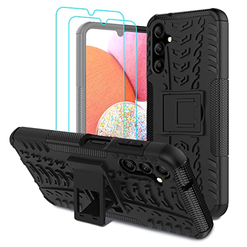 Iokmax Schutzhülle für Samsung Galaxy A14 4G/5G, mit 2 Displayschutzfolien, stoßfest, robust, mit Ständer, Schwarz Iokmax Schutzhülle für Samsung Galaxy A14 4G/5G, mit 2 Displayschutzfolien, stoßfest, robust, mit Ständer, Schwarz von Iokmax