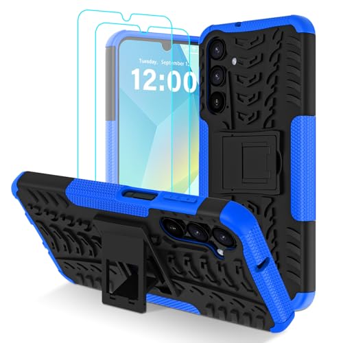 Iokmax Schutzhülle für Samsung Galaxy A16 4G/5G, mit 2 Displayschutzfolien, militärische Qualität, stoßfest, robust, mit Ständer, Blau Iokmax Schutzhülle für Samsung Galaxy A16 4G/5G, mit 2 Displayschutzfolien, militärische Qualität, stoßfest, robust, mit Ständer, Blau von Iokmax