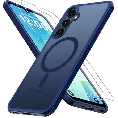 Iokmax für Samsung Galaxy A16 Hülle, Magnetisch Samsung A16 4G/5G Handyhülle mit 2 Stück Schutzfolie Stoßfest Kratzfest Zertifizierte Militärschutz Dünn Schutzhülle Matt urchscheinende Case,Blau Iokmax für Samsung Galaxy A16 Hülle, Magnetisch Samsung A16 4G/5G Handyhülle mit 2 Stück Schutzfolie Stoßfest Kratzfest Zertifizierte Militärschutz Dünn Schutzhülle Matt urchscheinende Case,Blau von Iokmax