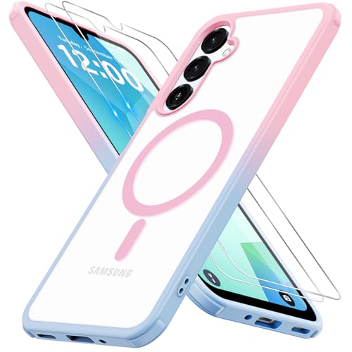 Iokmax für Samsung Galaxy A16 Hülle, Magnetisch Samsung A16 4G/5G Handyhülle mit 2 Stück Schutzfolie Stoßfest Kratzfest Zertifizierte Militärschutz Dünn Schutzhülle Matt urchscheinende Case,Rosa-Blau Iokmax für Samsung Galaxy A16 Hülle, Magnetisch Samsung A16 4G/5G Handyhülle mit 2 Stück Schutzfolie Stoßfest Kratzfest Zertifizierte Militärschutz Dünn Schutzhülle Matt urchscheinende Case,Rosa-Blau von Iokmax