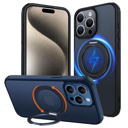 Iokmax für iPhone 15 Pro Max Hülle mit Magnetisch Ring Ständer kompatibel mit MagSafe, Militärnorm Schutzhülle Stoßfeste Kratzfeste Handyhülle mit 360° Drehbar Ständer 15 Pro Max Case Schwarz Iokmax für iPhone 15 Pro Max Hülle mit Magnetisch Ring Ständer kompatibel mit MagSafe, Militärnorm Schutzhülle Stoßfeste Kratzfeste Handyhülle mit 360° Drehbar Ständer 15 Pro Max Case Schwarz von Iokmax